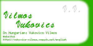 vilmos vukovics business card